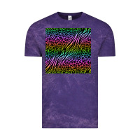 Cloud Purple neon glitter safari seamless pattern Vintage Tee - BundleAndBundleShop
