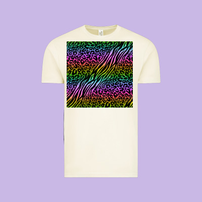 Neon Glitter Safari Seamless Pattern Vintage Tee Designed By Bundleandbundleshop