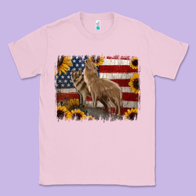 American Th Of July Wolves Classic Tee Designed By Jasminsmagicworld