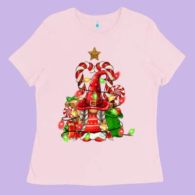 Christmas  Gnomes Ladies Tee Designed By Fadigitalartstudio