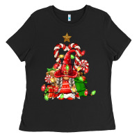 Black christmas  gnomes Ladies Tee - FaDigitalArtStudio