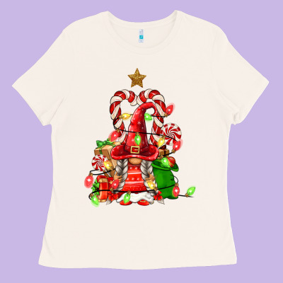 Christmas  Gnomes Ladies Tee Designed By Fadigitalartstudio