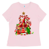 Bubblegum Pink christmas  gnomes Ladies Tee - FaDigitalArtStudio