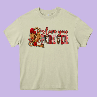 Love You Forever Olivia Heavy Core Tee Designed By Oliviacreatesart