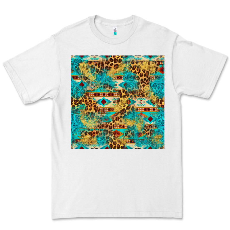 Western Aztec Leopard Glitter Seamless Pattern Premium Tee by FaDigitalArtStudio | Teevron