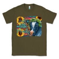 Army Green Cow Serape Just a Little Moody Classic Tee - CowCowDesign