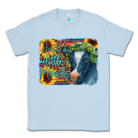 Dusty Blue Cow Serape Just a Little Moody Classic Tee - CowCowDesign