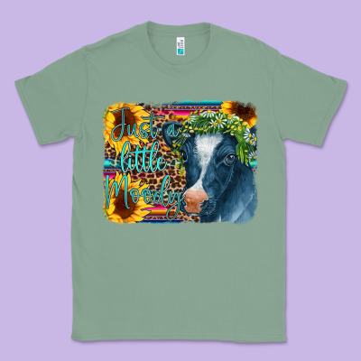 Cow Serape Just A Little Moody Classic Tee Designed By Cowcowdesign