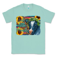 Seafoam Cow Serape Just a Little Moody Classic Tee - CowCowDesign