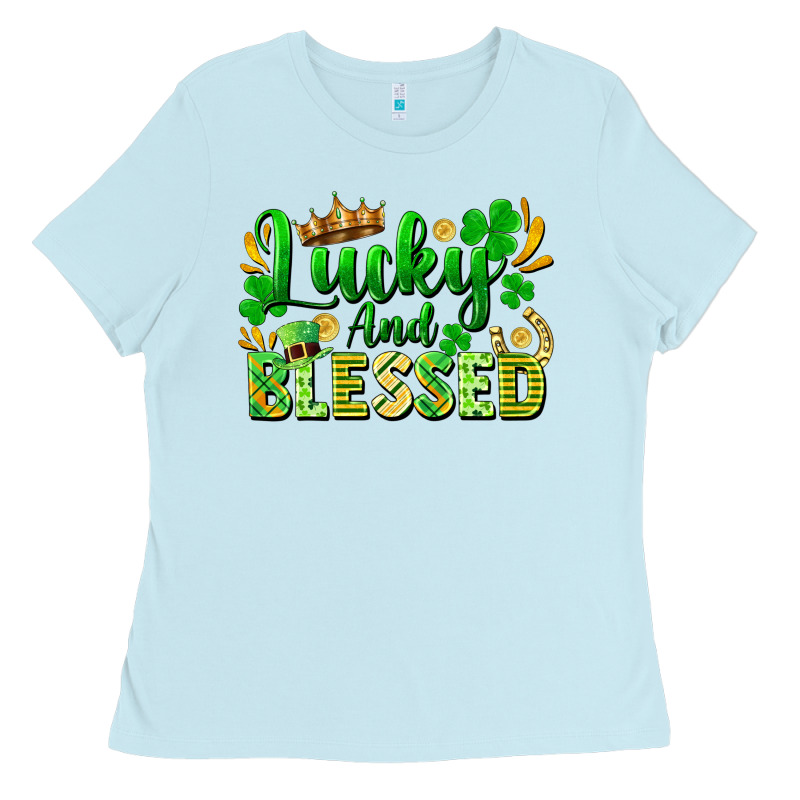 Lucky And Blessed Ladies Tee by FaDigitalArtStudio | Teevron