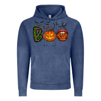 Vintage Denim boo halloween Vintage Hoodie - CowhideDigitalArt