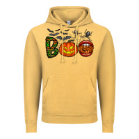 Vintage Mustard boo halloween Vintage Hoodie - CowhideDigitalArt