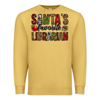 Antique Gold santa's favorite librarian Premium Sweatshirt - Jasminsmagicworld