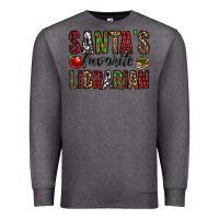 Charcoal Heather santa's favorite librarian Premium Sweatshirt - Jasminsmagicworld