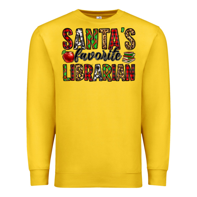 Santa's Favorite Librarian Premium Sweatshirt by Jasminsmagicworld | Teevron