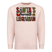 Pale Pink santa's favorite librarian Premium Sweatshirt - Jasminsmagicworld