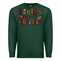 Sports Green santa's favorite librarian Premium Sweatshirt - Jasminsmagicworld