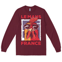 Burgundy le mans t  shirt le mans france gallic rooster t  shirt Long Sleeve Tee - linhVisuals