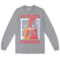 Heather Grey le mans t  shirt le mans france gallic rooster t  shirt Long Sleeve Tee - linhVisuals