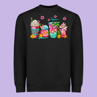 Summer Coffee Cups Heavyweight Sweatshirt Designed By Jasminsmagicworld