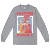 Heather Grey limoges t  shirt limoges france gallic rooster t  shirt Long Sleeve Tee - linhVisuals