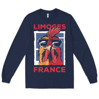 Navy limoges t  shirt limoges france gallic rooster t  shirt Long Sleeve Tee - linhVisuals