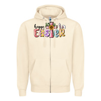 Sandshell Happy Easter With Cross Zipper Hoodie - RanaPortraitStore