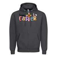 Smoke Happy Easter With Cross Zipper Hoodie - RanaPortraitStore