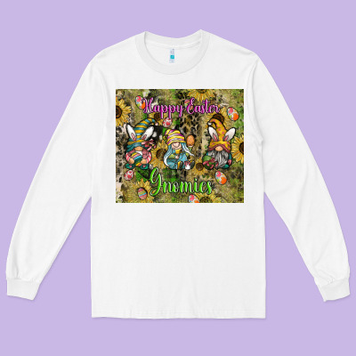 Easter Gnome Celebration Long Sleeve Tee Designed By Cowhidedigitalart