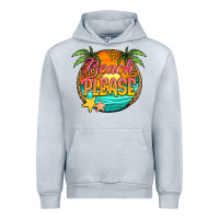 Heather Grey beach please Urban Hoodie - Jasminsmagicworld