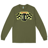 Army Green firestone one racing Long Sleeve Tee - linhVisuals