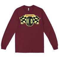 Burgundy firestone one racing Long Sleeve Tee - linhVisuals