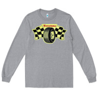 Heather Grey firestone one racing Long Sleeve Tee - linhVisuals
