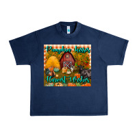 Navy pumpkin kisses harvest wishes tumbler Urban Heavy Tee - BundleAndBundleShop