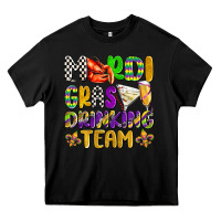 Black mardi gras drinking team with glasses olivia Heavy Core Tee - OliviaCreatesArt