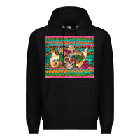 Black mexican tequila skull roses cactus sombrero Premium Hoodie - Artiststas