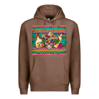 Chestnut mexican tequila skull roses cactus sombrero Premium Hoodie - Artiststas