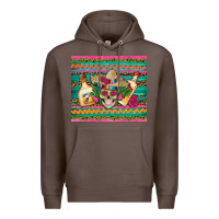 Coffee mexican tequila skull roses cactus sombrero Premium Hoodie - Artiststas