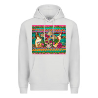 Dove Grey mexican tequila skull roses cactus sombrero Premium Hoodie - Artiststas
