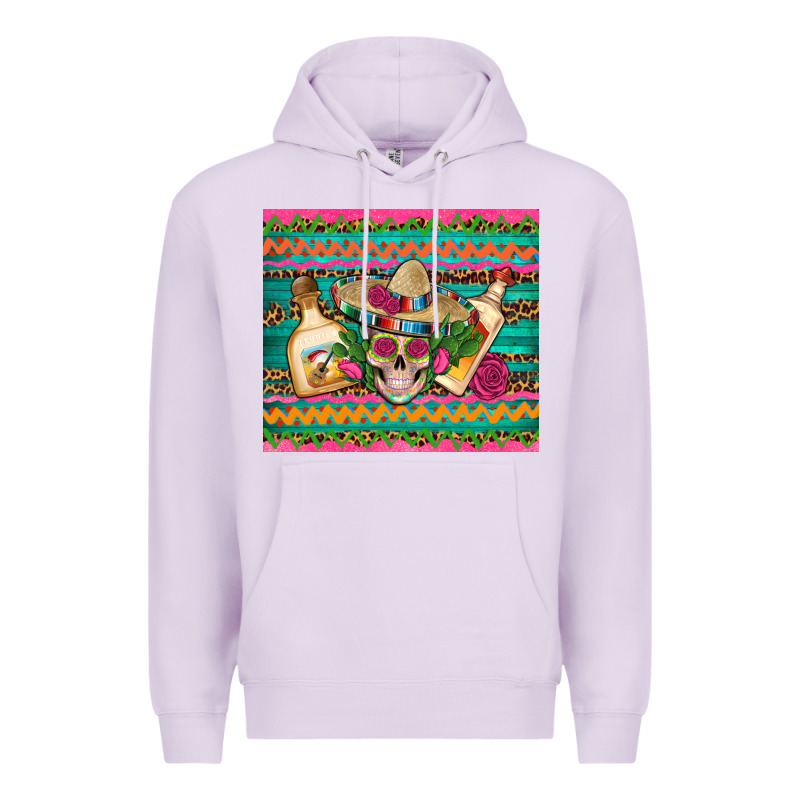Mexican Tequila Skull Roses Cactus Sombrero Premium Hoodie by Artiststas | Teevron