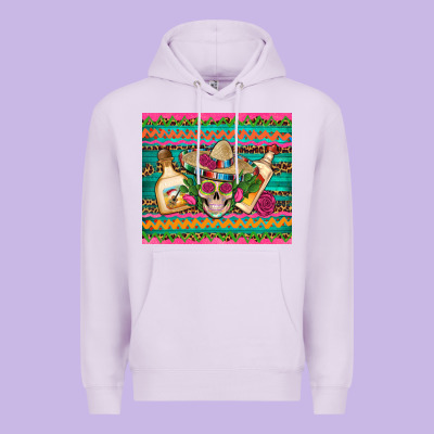 Mexican Tequila Skull Roses Cactus Sombrero Premium Hoodie Designed By Artiststas