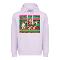 Lilac mexican tequila skull roses cactus sombrero Premium Hoodie - Artiststas