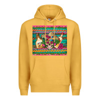 Mustard mexican tequila skull roses cactus sombrero Premium Hoodie - Artiststas
