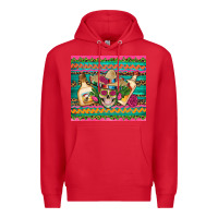 Red mexican tequila skull roses cactus sombrero Premium Hoodie - Artiststas