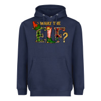 Navy What The Elf Christmas Heavyweight Hoodie - RanaPortraitStore