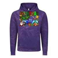 Cloud Purple christmas truck Vintage Hoodie - SublimationCraftShop