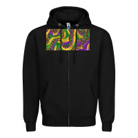 Black Mardi gras colors with leopard Zipper Hoodie - RanaPortraitStore