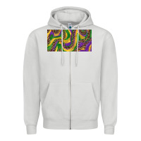 Dove Grey Mardi gras colors with leopard Zipper Hoodie - RanaPortraitStore