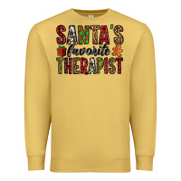 Antique Gold santa's favorite therapist Premium Sweatshirt - Jasminsmagicworld