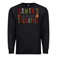 Black santa's favorite therapist Premium Sweatshirt - Jasminsmagicworld